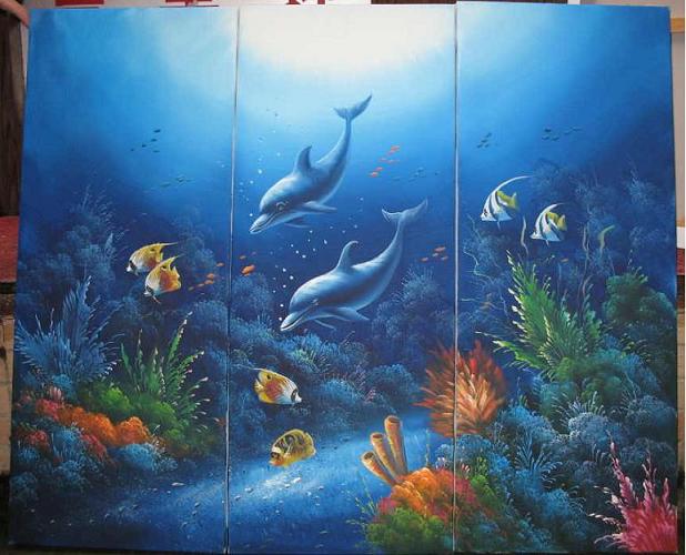 Dafen Oil Painting on canvas world of floor -set533